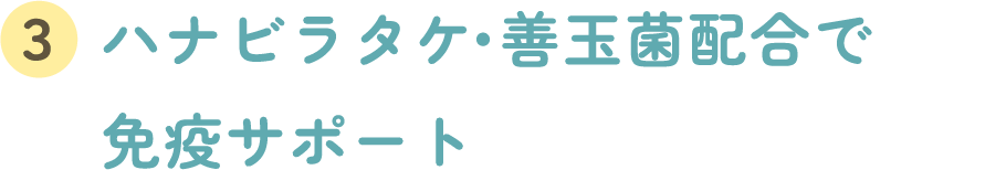 ハナビラタケ・善玉菌配合で免疫サポート