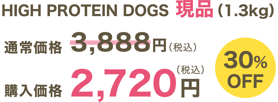 犬心 HIGH PROTEIN DOGS 1.2kg3袋セット 犬心〜HIGH PROTEIN DOGS - 犬心～INUKOKORO～