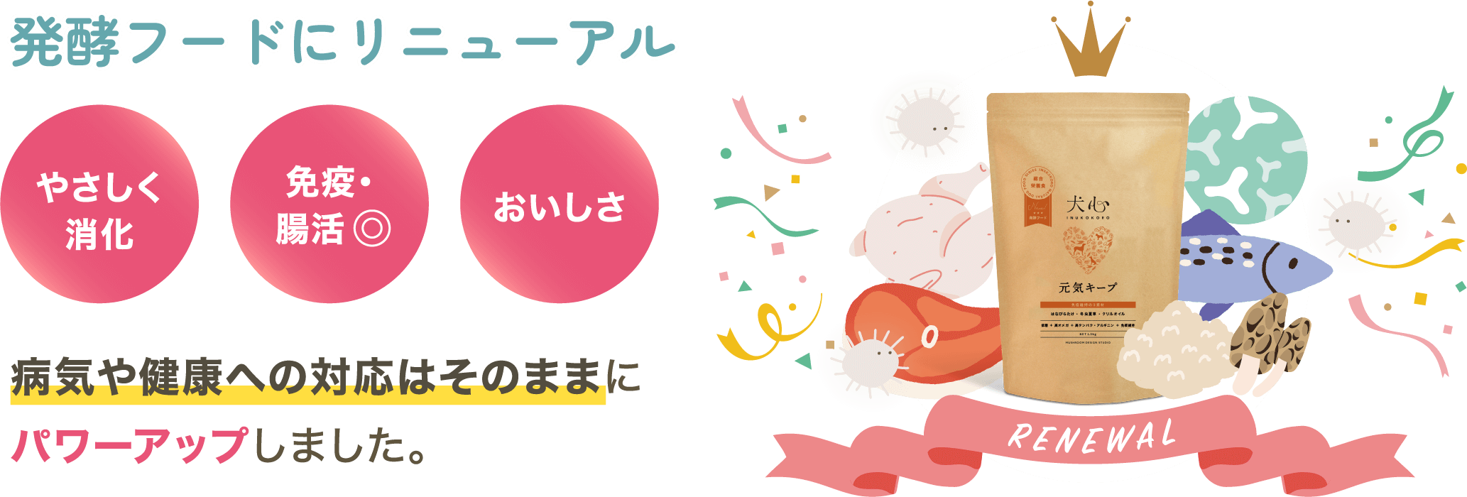 発酵フードにリニューアル