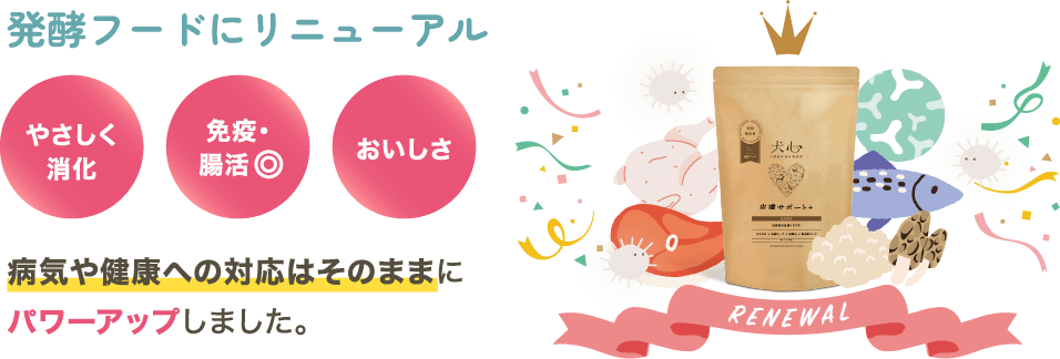 発酵フードにリニューアル
