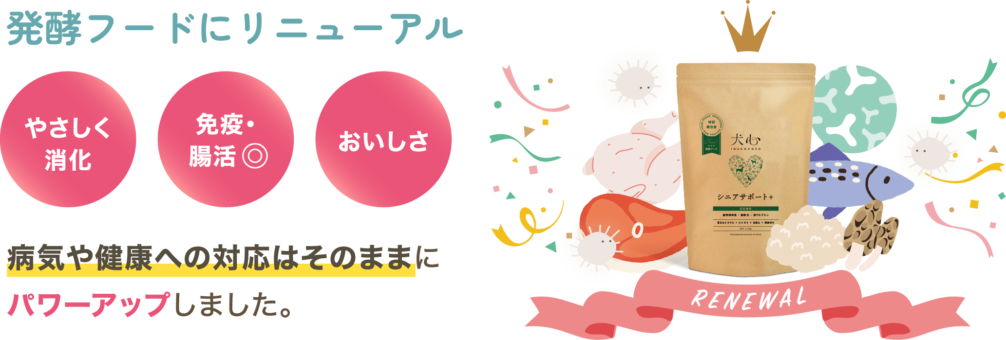 発酵フードにリニューアル