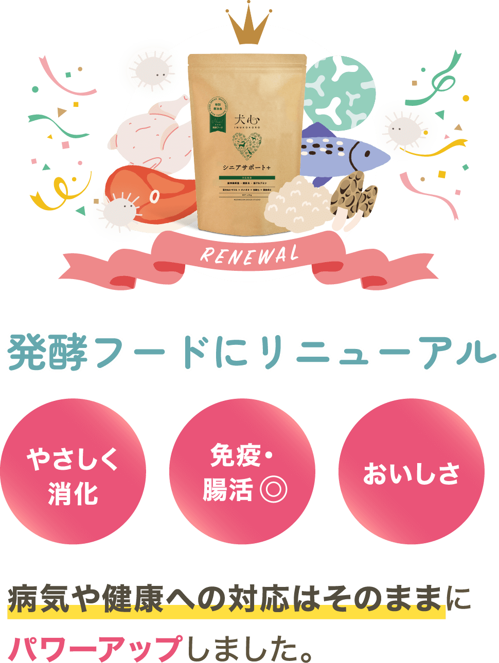 発酵フードにリニューアル